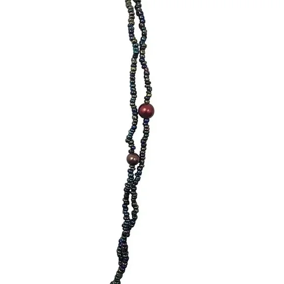 Layered Multi-Color Beads Necklace – 49 inch approx - Picture 3 of 5